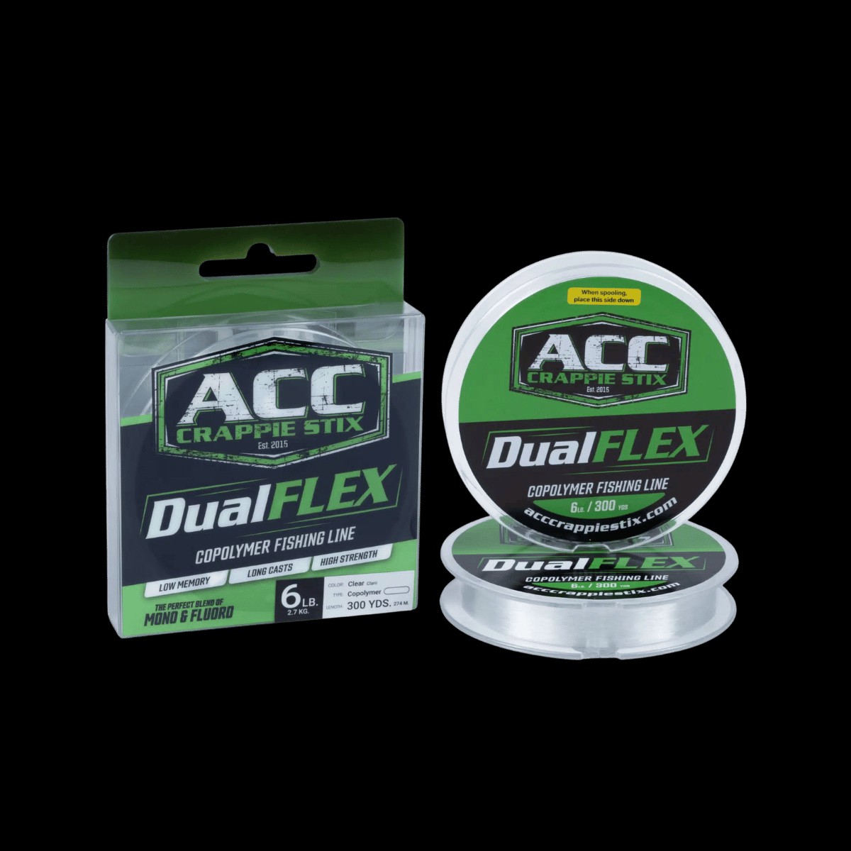 ACC CRAPPIE STIX DUALFLEX CO-POLY 300YD - 04 LBS | CLEAR