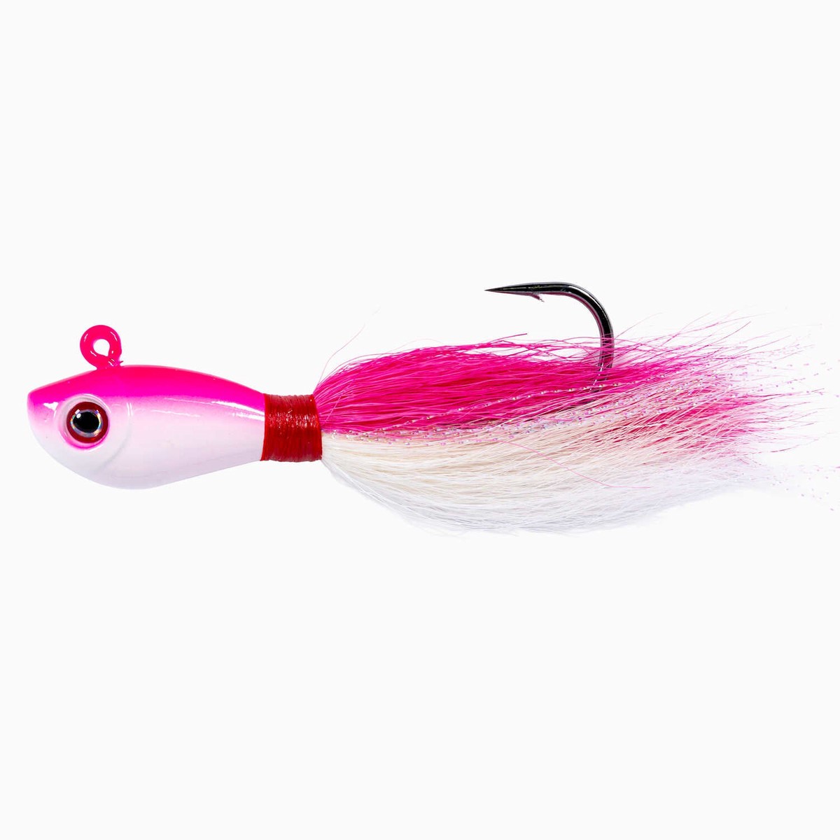 Dark Matter John Skinner Fixed Hook Fluke Bucktails - 1/2 oz | Pink/White